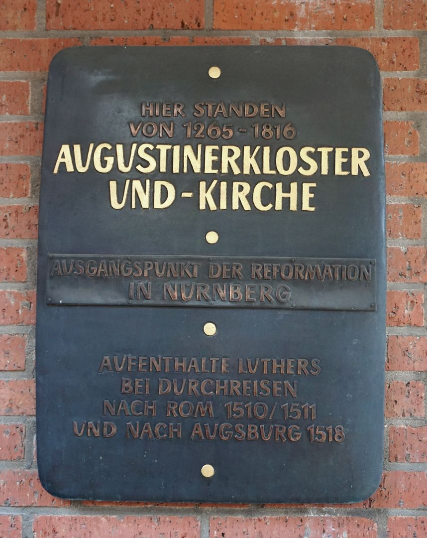 Gedenktafel / Augustinerkloster und -Kirche 