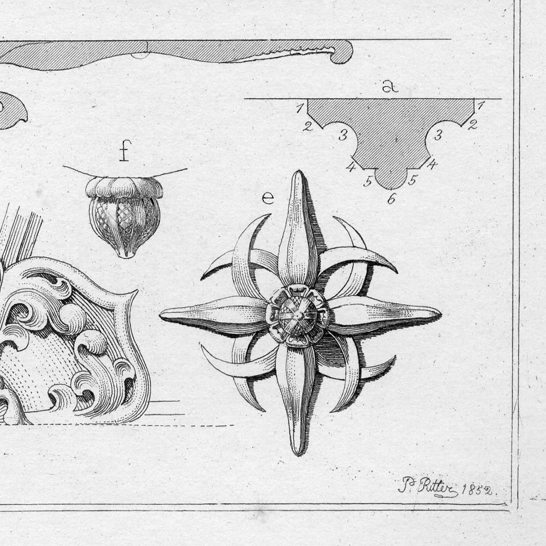 Decke Signatur u.r.: Paul Ritter, 1852