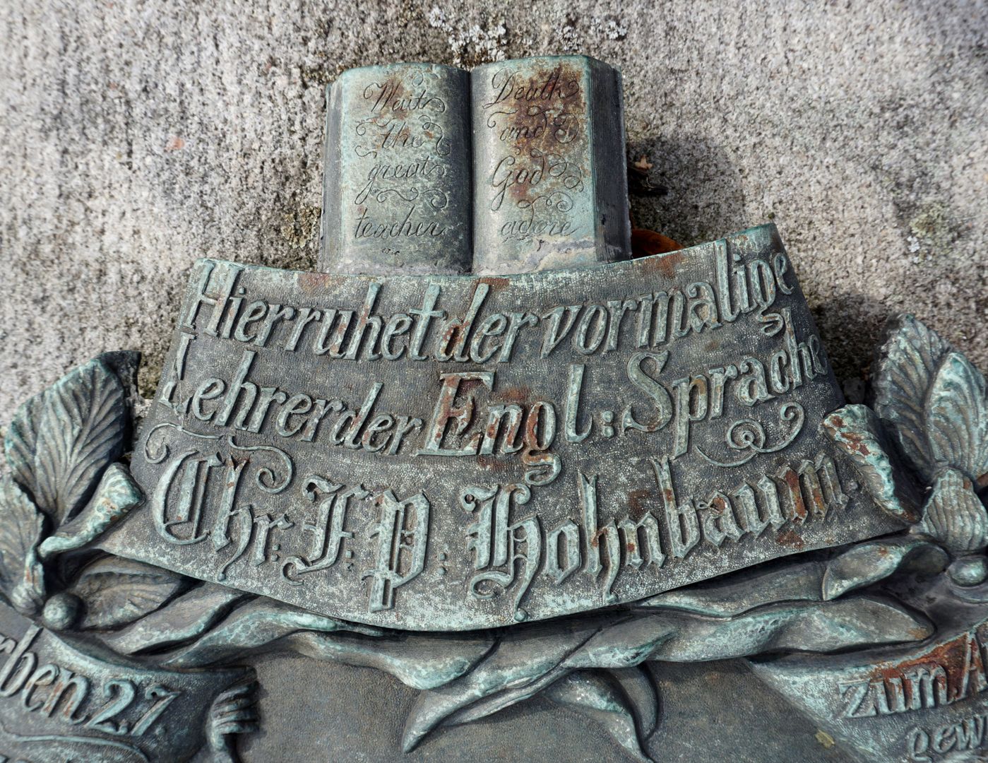 Grabstätte des Christian Friedrich Philipp Hohnbaum Detailansicht