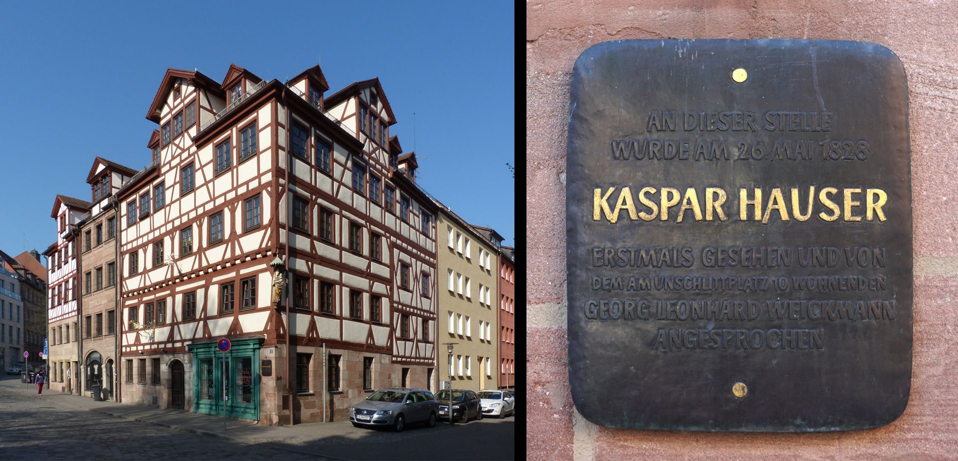 Gedenktafel für Kaspar Hauser 