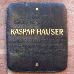 Gedenktafel für Kaspar Hauser