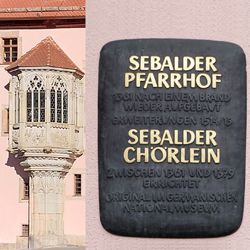 Gedenktafel / Sebalder Pfarrhof und Sebalder Chörlein