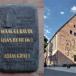 Gedenktafel / Waaggebäude und Waagrelief von Adam Kraft